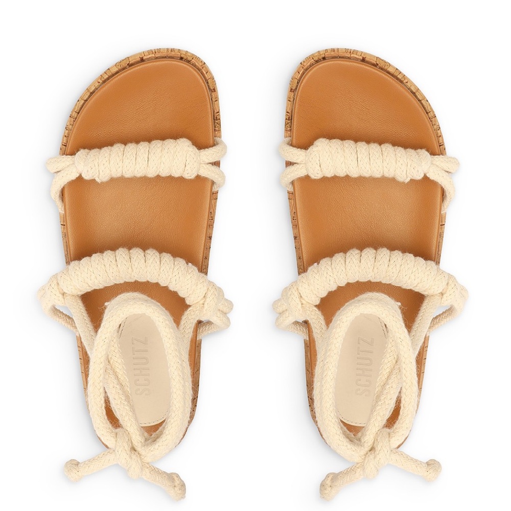 SCHULTZ Nagie Ankle Tie Platform Sandals‎